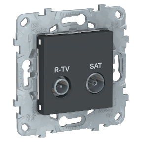 NU545654 Розетка R-TV/SAT, проходная, Антрацит Schneider Electric фото