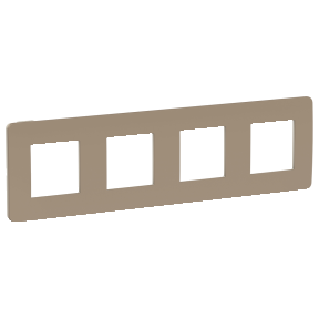 NU280827 Рамка Unica Studio Color Песочный / Бежевый 4-постовая Schneider Electric фото