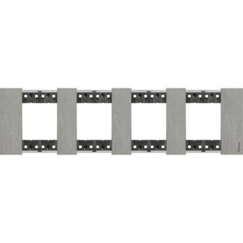 KA4802M4ZG Рамка Bticino Living Now ACCIAIO 2+2+2+2-модульная фото