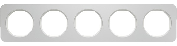 

10152174 Рамка R.1 Полярная белизна, алюминий 5-постовая Berker, R.1 10152174