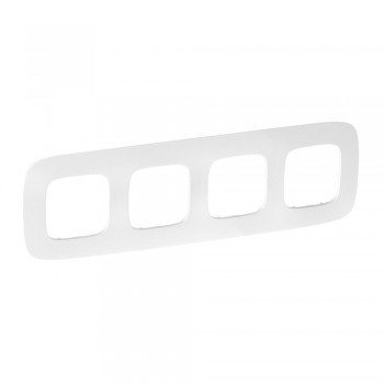 754374 Рамка Valena Allure Тиснение белый 4-постовая Legrand фото