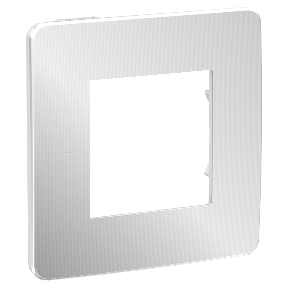 NU280255 Рамка Unica Studio Metal Хром / Белый 1-постовая Schneider Electric фото