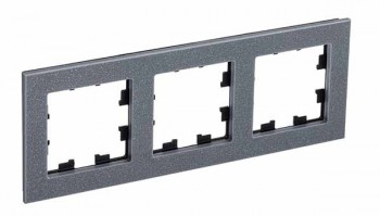 Рамка тройная айс грей мрамор Systeme Electric (Schneider Electric) AtlasDesign Nature ATN343203 фото