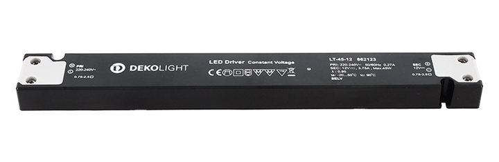 

Блок питания Deko-Light LONG-FLAT, LT-45-12 862123, Чёрный, Eingangsspannung 862123