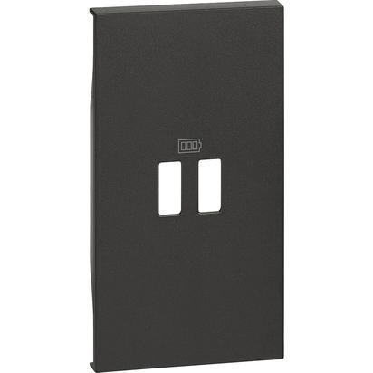 

Bticino Living Now - накладка зарядки USB 2 черн. KG12C, Living Now KG12C