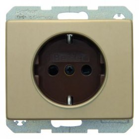 

41340001 Штепсельная розетка SCHUKO цвет: светло-бронзовый, металл Arsys Berker, Arsys 41340001