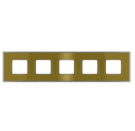 

FD01435OBCB Рамка Belle Epoque Metal Bright gold / Bright chrome 5-постовая гор/верт. Fede, Belle Epoque Metal FD01435OBCB