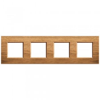 LNA4802M4LNC Рамка LivingLight Квадрат Европейский орех 2+2+2+2 модуля Bticino фото