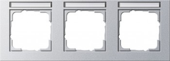 109325 Рамка E2 Алюминий 3-постовая Gira фото