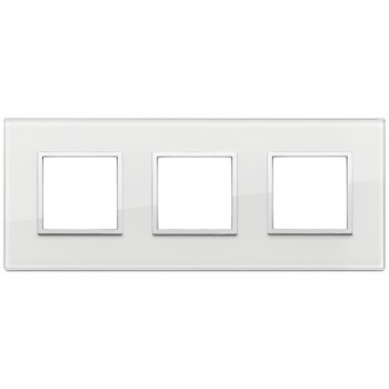 21644.70 Рамка Eikon Evo белый бриллиант 6 модулей Vimar фото