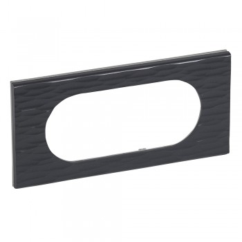 069025 Рамка Celiane Пластик Corian Черный рифленый 4/5-модульная Legrand фото