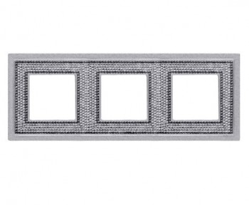 FD01293CB Рамка Crystal De Luxe Bright chrome 3-постовая Fede фото