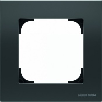 Рамка 1-постовая, черный бархат ABB Sky 8571 NS фото