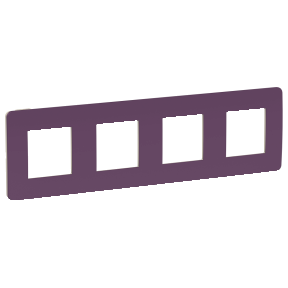 NU280815 Рамка Unica Studio Color Лиловый / Бежевый 4-постовая Schneider Electric фото
