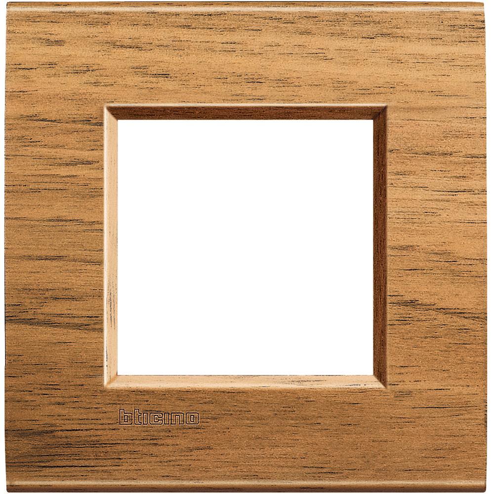

LNA4802LNC Рамка LivingLight Квадрат Европейский орех 2-модульная Bticino, LivingLight Квадрат LNA4802LNC