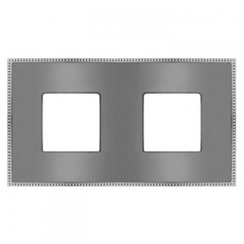 FD01432CBCB Рамка Belle Epoque Metal Bright chrome 2-постовая гор/верт. Fede фото