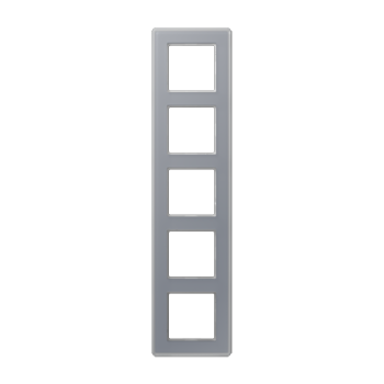 Рамка 5 постов, стекло цвет серый Jung A VIVA  AV585GLMKG фото