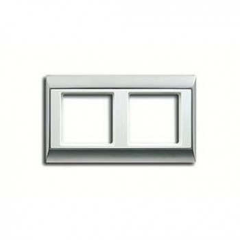 AP582ALWW Рамка A Plus Алюминий / Белый 2-постовая Jung фото