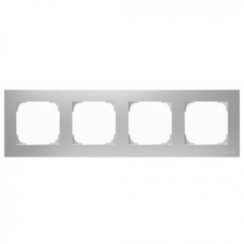 8574 PL Рамка Sky Серебристый алюминий 4-постовая ABB фото