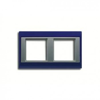 AP582BLAL Рамка A Plus Синий / Алюминий 2-постовая Jung фото