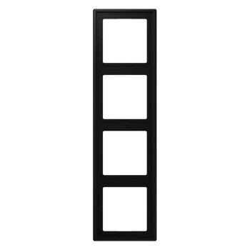 LS984SWM Рамка LS 990 4 постовая дюропласт. черный матовый Jung фото