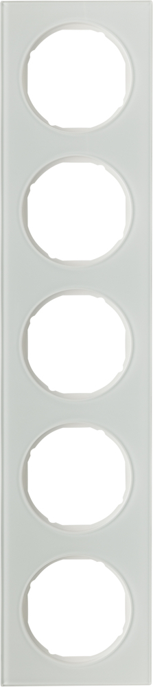 

10152209 Рамка R.3 Полярная белизна, стекло 5-постовая Berker, R.3 10152209