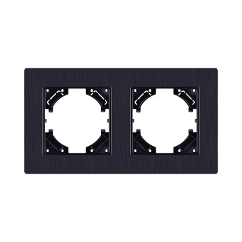 Рамка 2-кратная черный Kollinger Eleganz Plex EP2BK фото