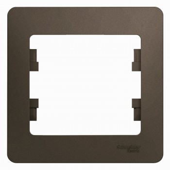 Рамка шоколад 1-постовая Systeme Electric (Schneider Electric) Glossa GSL000801 фото