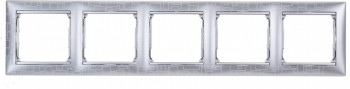 770345 Рамка Valena Модерн алюминий 5-постовая Legrand фото