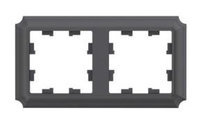 2-постовая рамка базальт Systeme Electric (Schneider Electric) AtlasDesign Antique ATN101402 фото