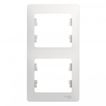 Рамка Белая вертикальная 2-постовая Systeme Electric (Schneider Electric) Glossa GSL000106 фото