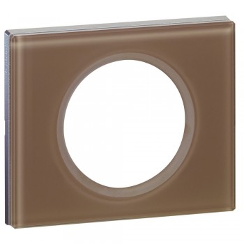 069461 Рамка Celiane Стекло Смальта мокка 1-постовая Legrand фото