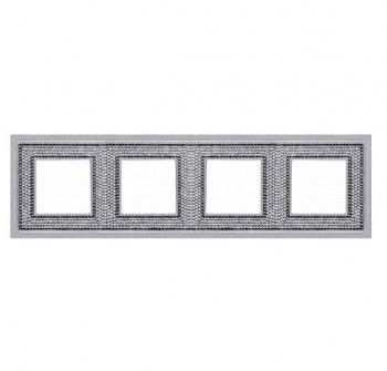 FD01294CB Рамка Crystal De Luxe Bright chrome 4-постовая Fede фото