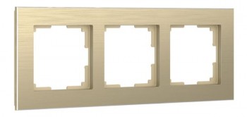 W0031711 Рамка на 3 поста (шампань) Aluminium Werkel a052314 фото