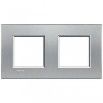 LNA4802M2TE Рамка LivingLight Квадрат Алюминий 2+2 модуля Bticino фото