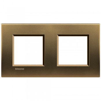 LNA4802M2BZ Рамка LivingLight Квадрат Бронза 2+2 модуля Bticino фото