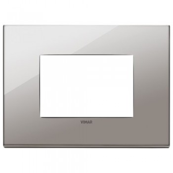 22653.83 Рамка Eikon EXE Черный хром 3-модульная Vimar фото