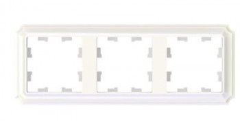 3-постовая рамка ЖЕМЧУГ Systeme Electric (Schneider Electric) AtlasDesign Antique ATN100403 фото