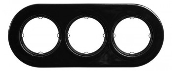 34803272 Рамка 3-ная, черный фарфор Fontini DO фото