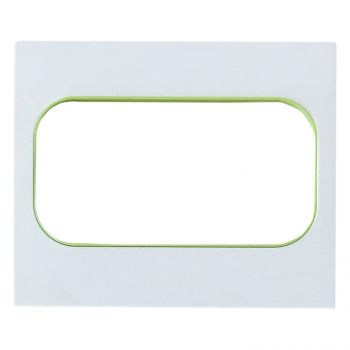 Рамка для розетки 2-ой Белый, зеленая линия EKF Стокгольм EYM-G-302-20 фото