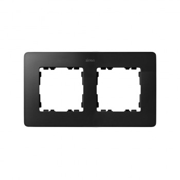 8200620-238 Рамка декоративная, 2 поста, Simon 82 Detail Original, графит-алюминий фото