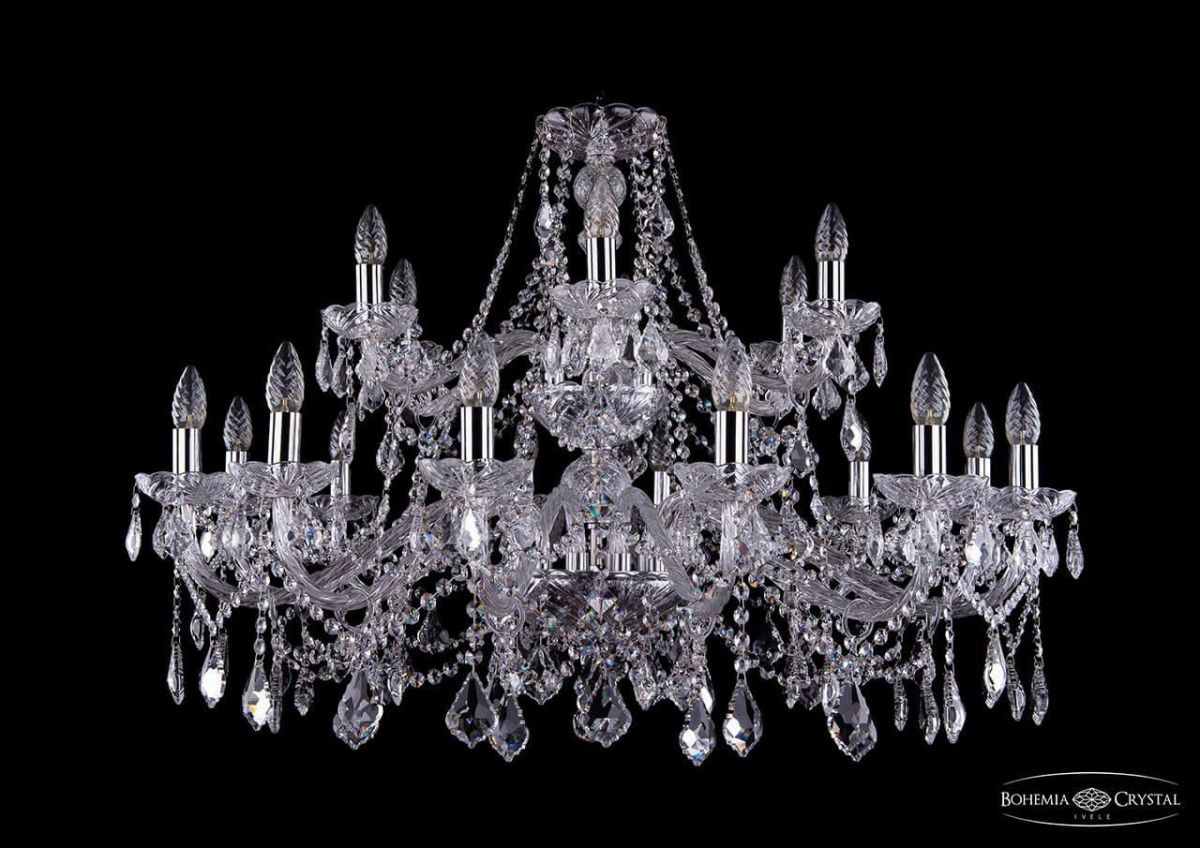 

Подвесная люстра Bohemia Ivele 1413/12+6/360/2d/Ni/Leafs, Никель, 1413 1413/12+6/360/2d/Ni/Leafs