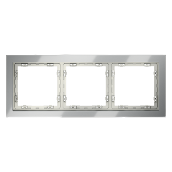 Рамка на 3 поста, сталь, стекло Voltum S70 VLS110305 фото