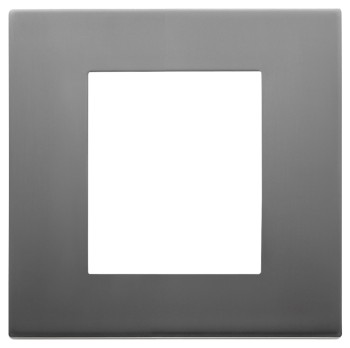 30642.72 Рамка Linea, 2 модуля, цвет - нержавеющая сталь брашированная, металл Vimar фото