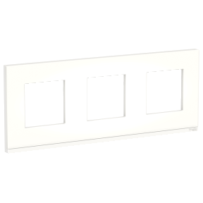NU600689 Рамка Unica Pure Матовое стекло / Белый 3-постовая Schneider Electric фото