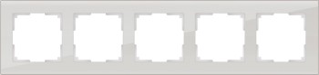W0051117 Рамка на 5 постов (дымчатый,стекло) Favorit Werkel a050898 a050898 фото