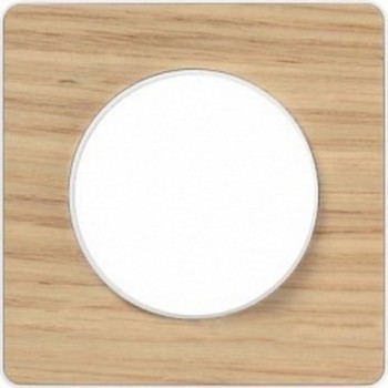 S52P802N Рамка Odace Ольха / Белый 1-постовая Schneider Electric фото