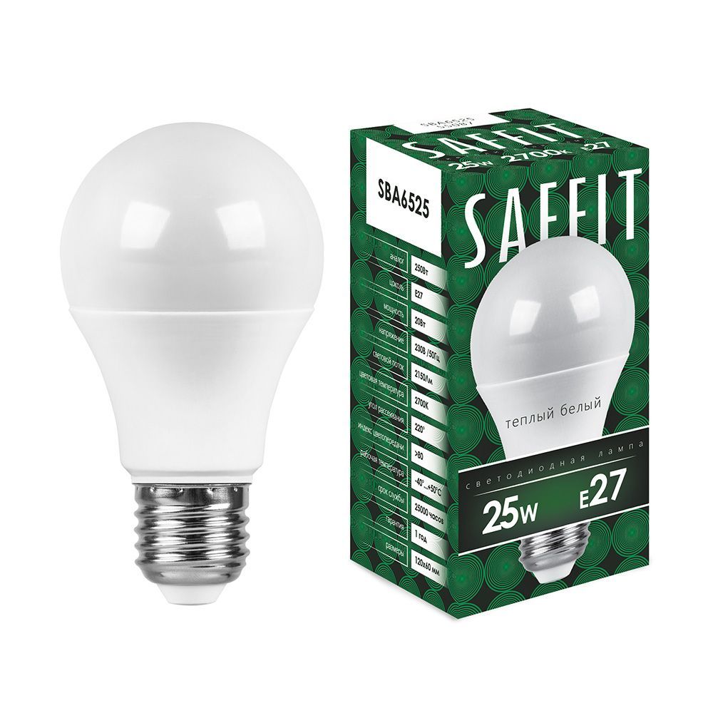 

Светодиодная лампа 25W 230V E27 2700K Feron 55087, Белый, 55087