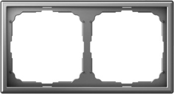 Рамка двухпостовая Сталь Systeme Electric (Schneider Electric) Art Gallery GAL000902 фото