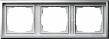 0213115 Рамка F100 Хром 3-постовая Gira фото